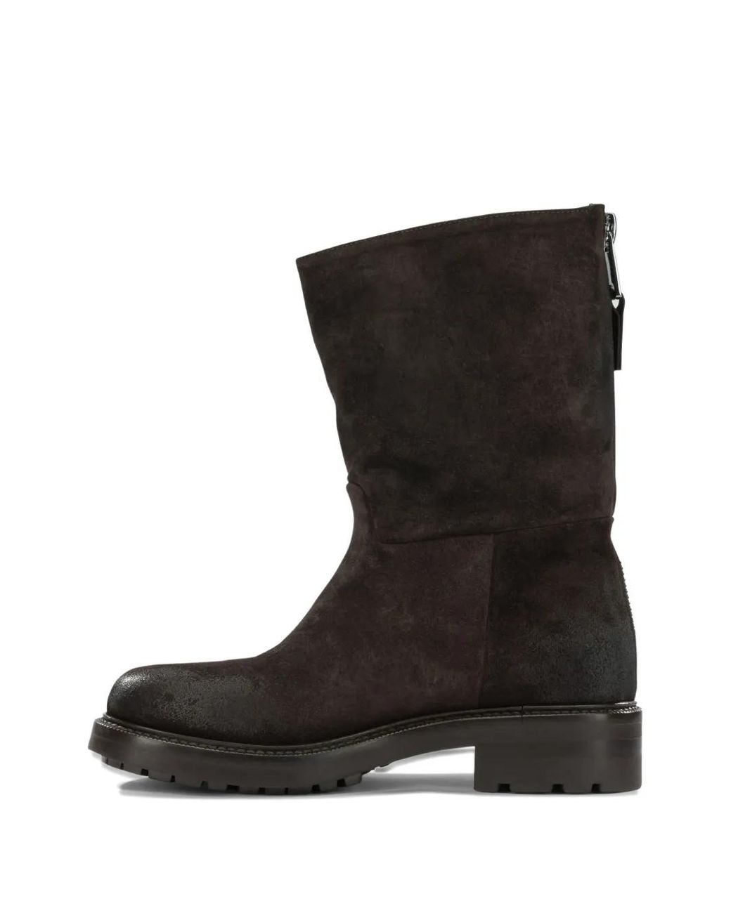 strategia shoes Black Rear-Zip Leather Ankle Boots