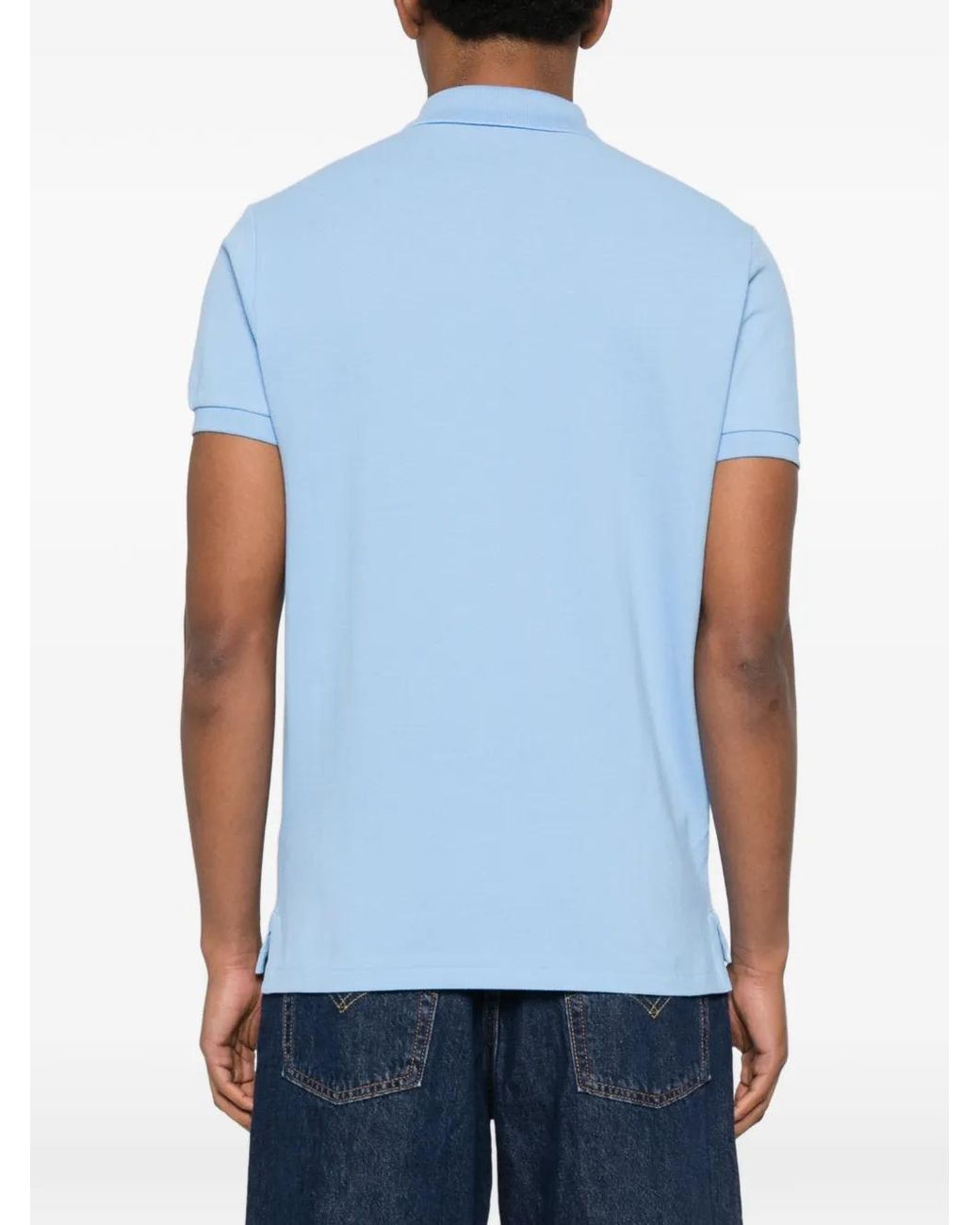 Polo Ralph Lauren Blue Short-Sleeve Piqué Polo Shirt for men