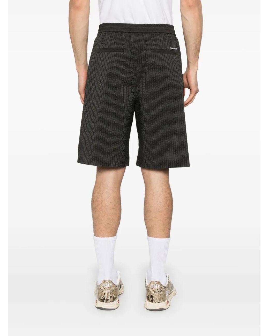 Maison Kitsuné Black Stretch Shorts for men