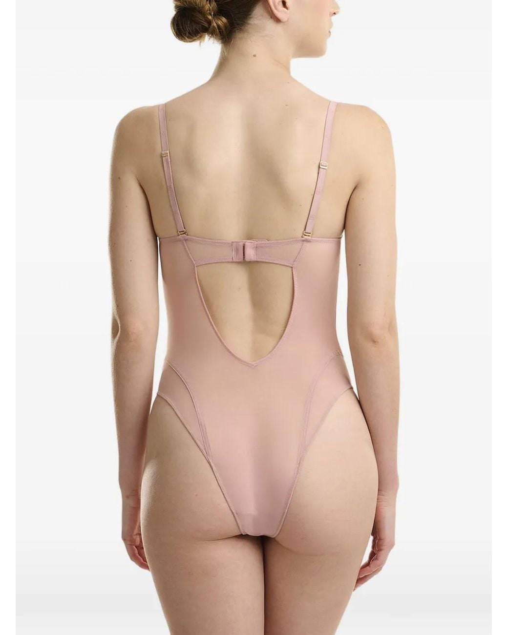 Wolford Pink Underwired Corset-Seamed Bodysuit