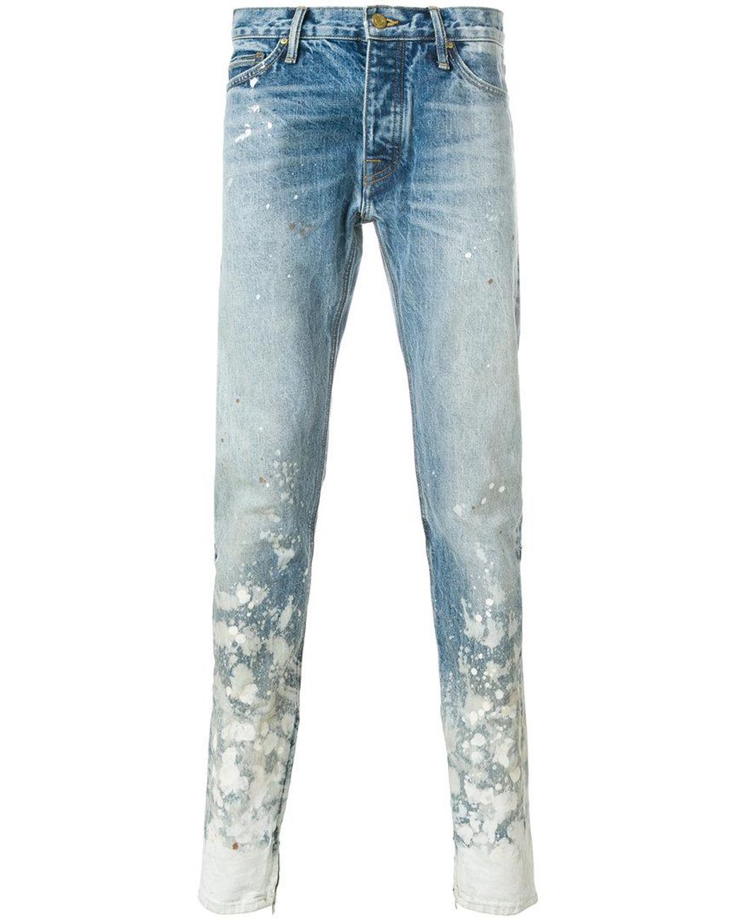 Fear Of God Denim Paint Splatter Jeans 