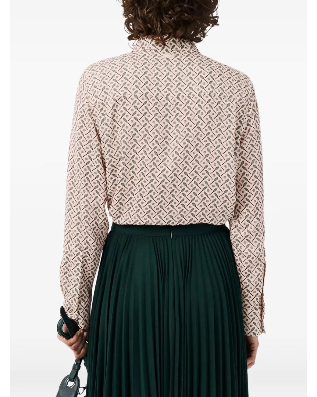 Camisa Estampada Lacoste de color White