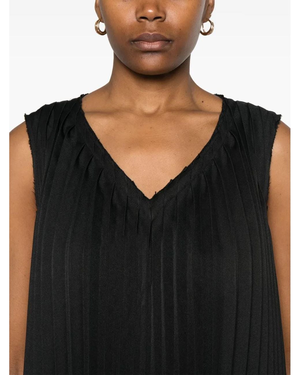 Comme des Garçons Black Pleated Midi Dress
