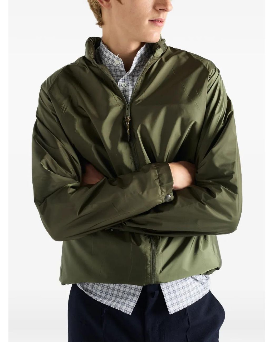 Giubbotto Con Cappuccio di Prada in Green da Uomo