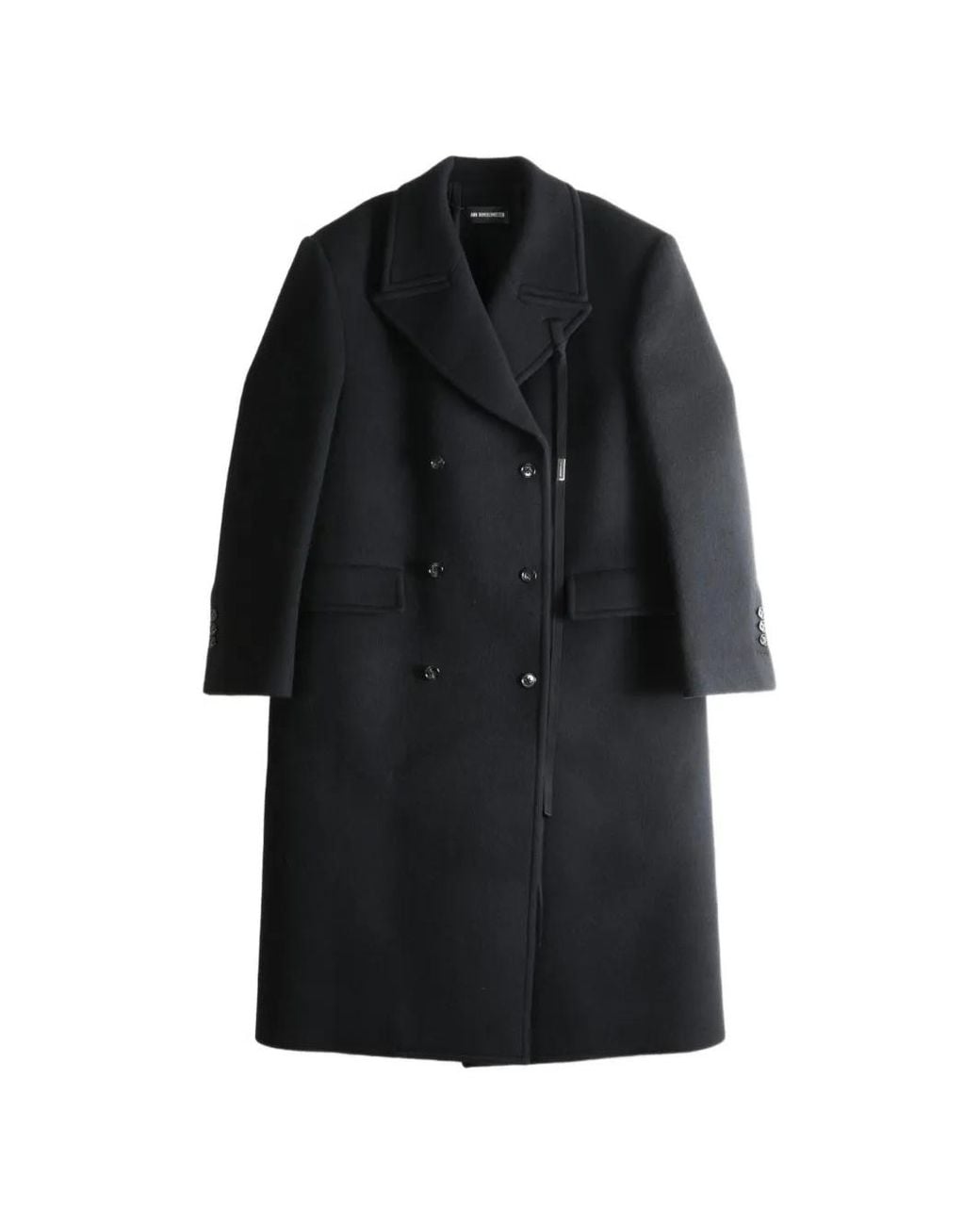 Ann Demeulemeester Black Jack Double-Breasted Coat for men