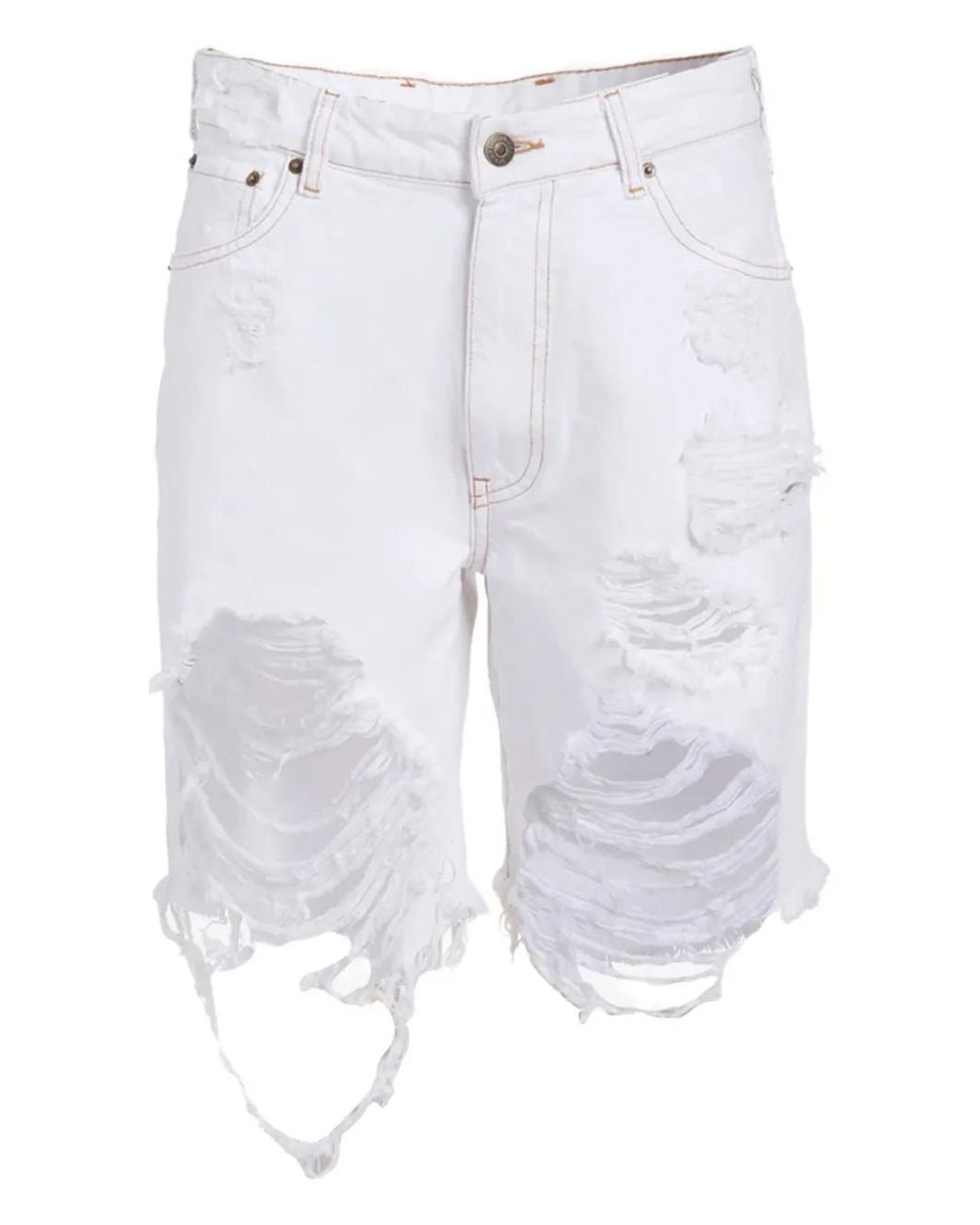 Pantalones Cortos Con Efecto Deshilachado SER.O.YA de color White