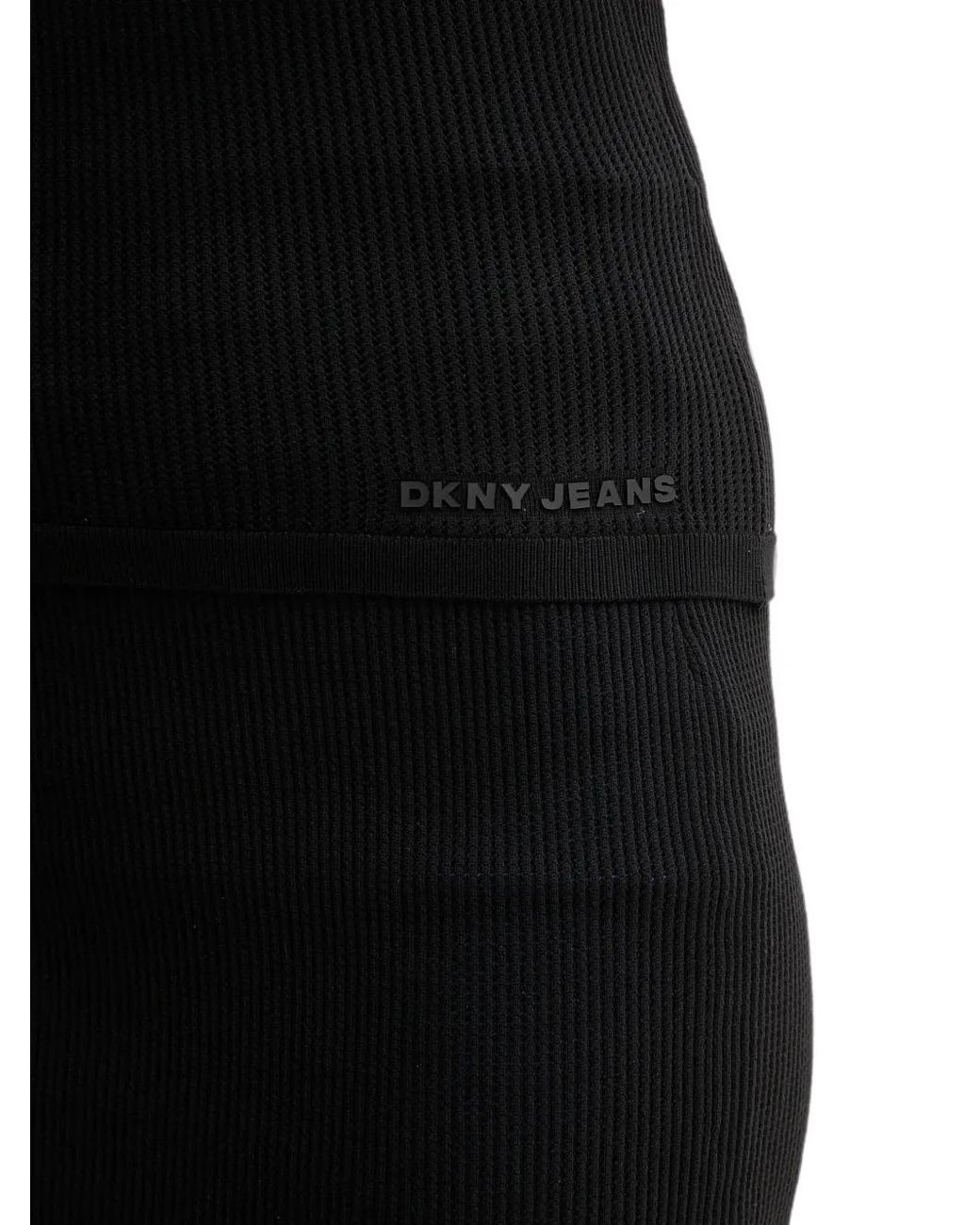 DKNY Black Ribbed Tank Top