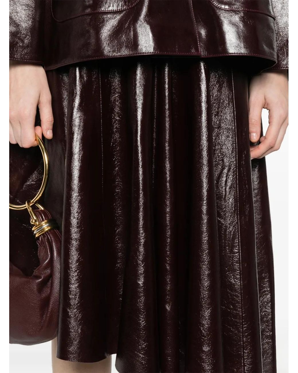 LIBEROWE Brown Carmen Leather Skirt