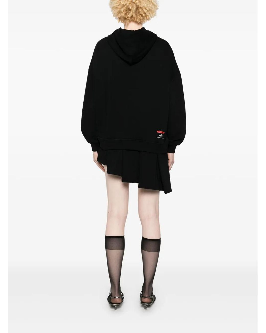 Gcds Black Short Dress With Hood X Universal Chucky