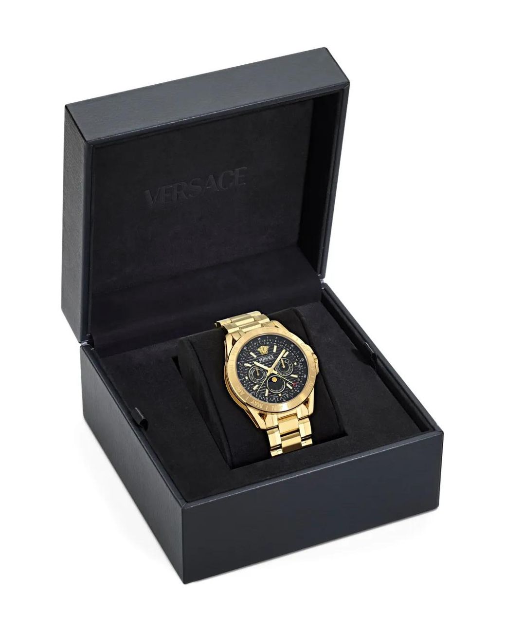 Galaxy Moonphase 43Mm di Versace in Metallic da Uomo