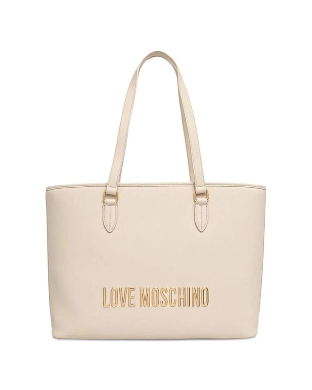 Love Moschino Natural Sac À Main À Logo
