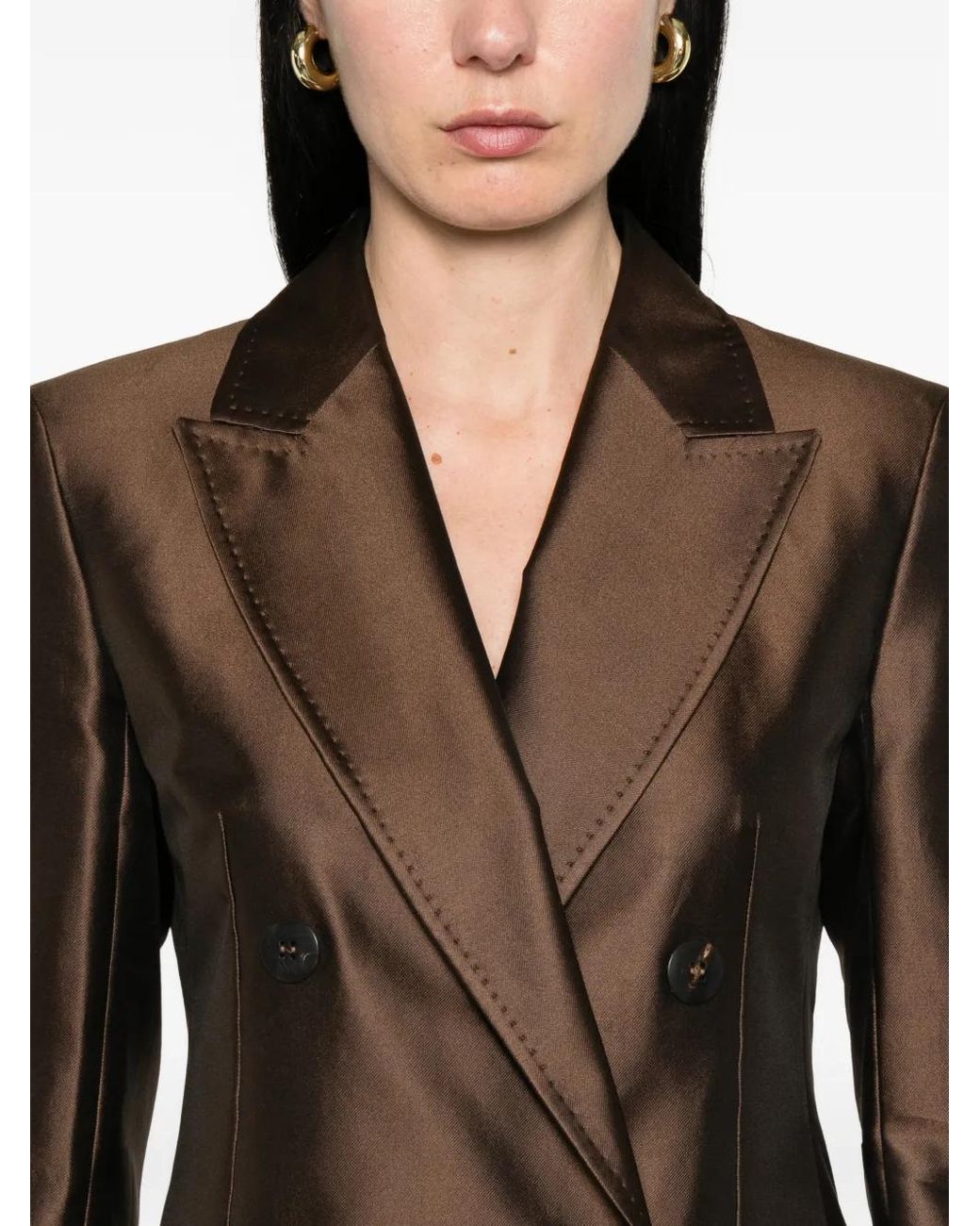 Max Mara Brown Double-Breasted Blazer