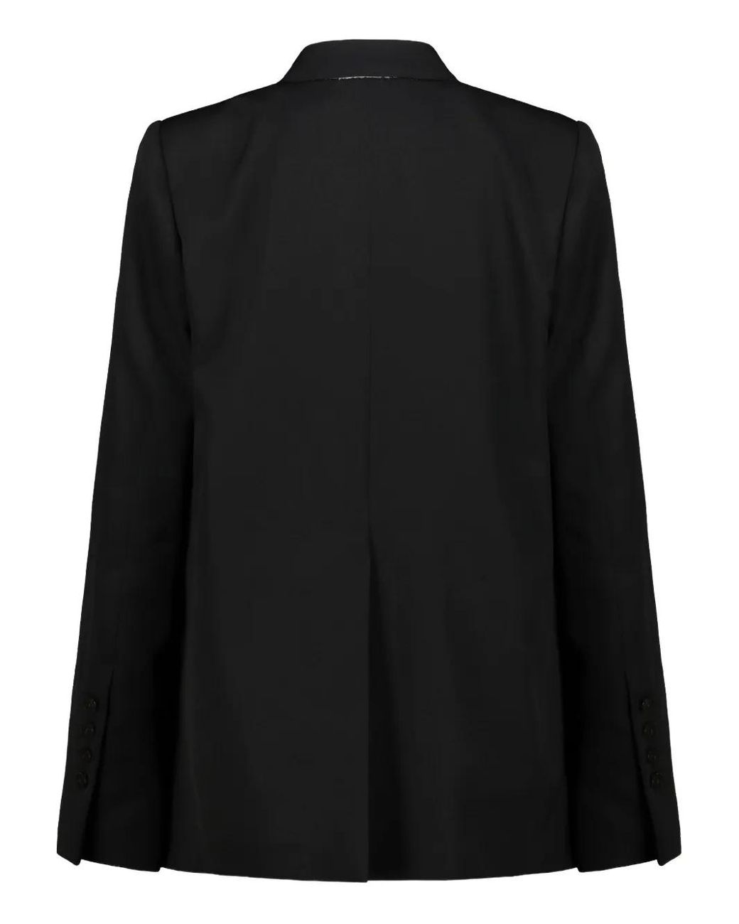 SAPIO Black N44L Double-Breasted Blazer