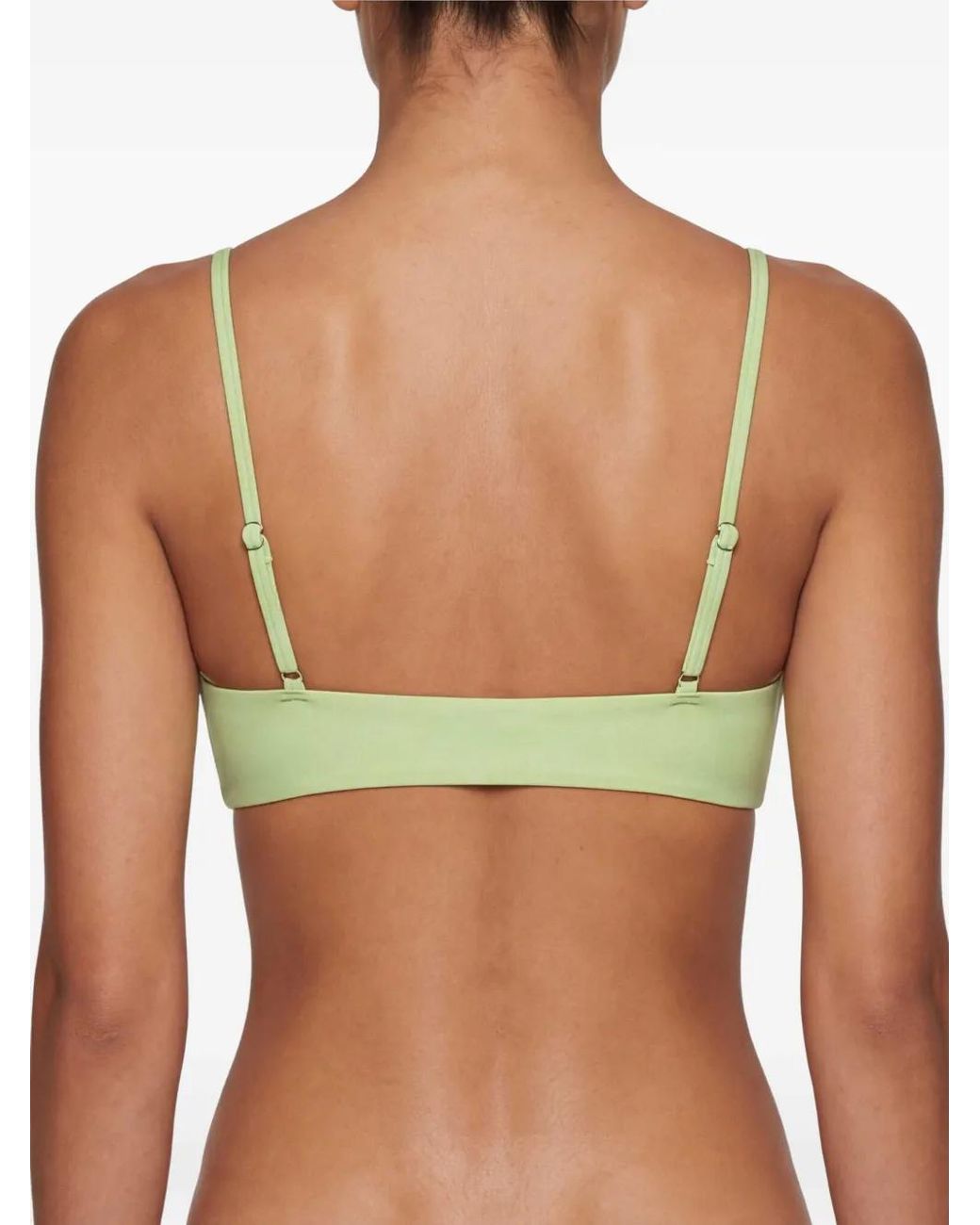 Christopher Esber Green Ruched Bikini Top