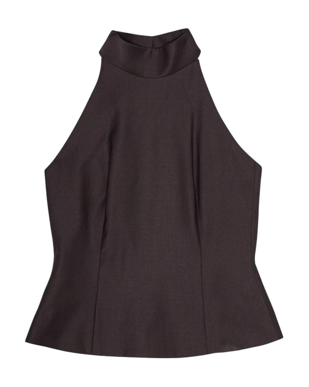 Remain Purple Halter Neck Button Top