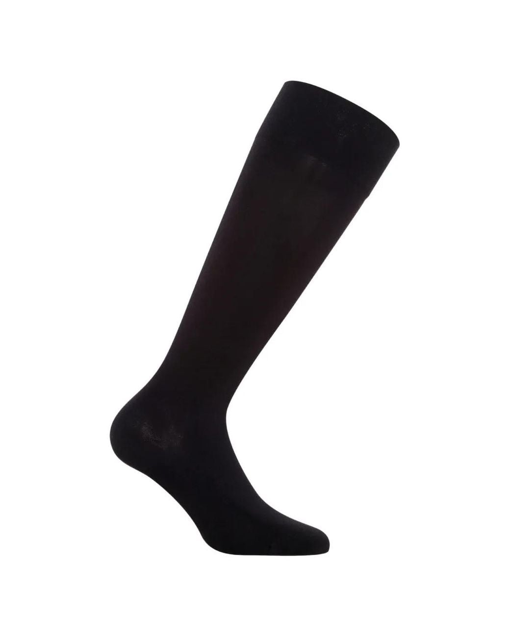 Wolford Black Wide-Cuff Knee-High Socks for men