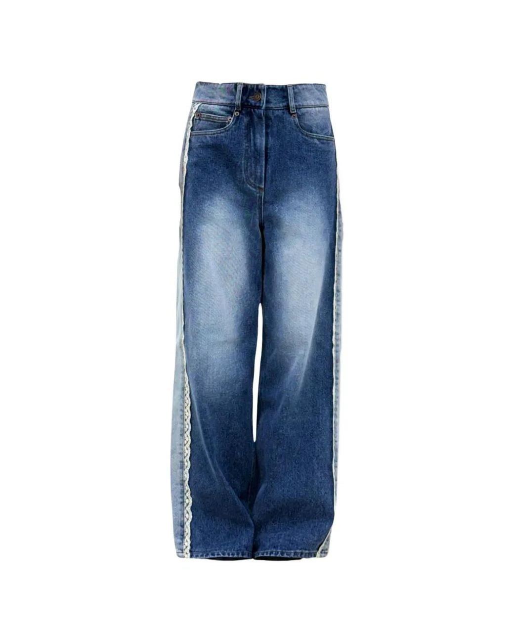 EPINGLER Blue Jean Ample À Finitions En Dentelle