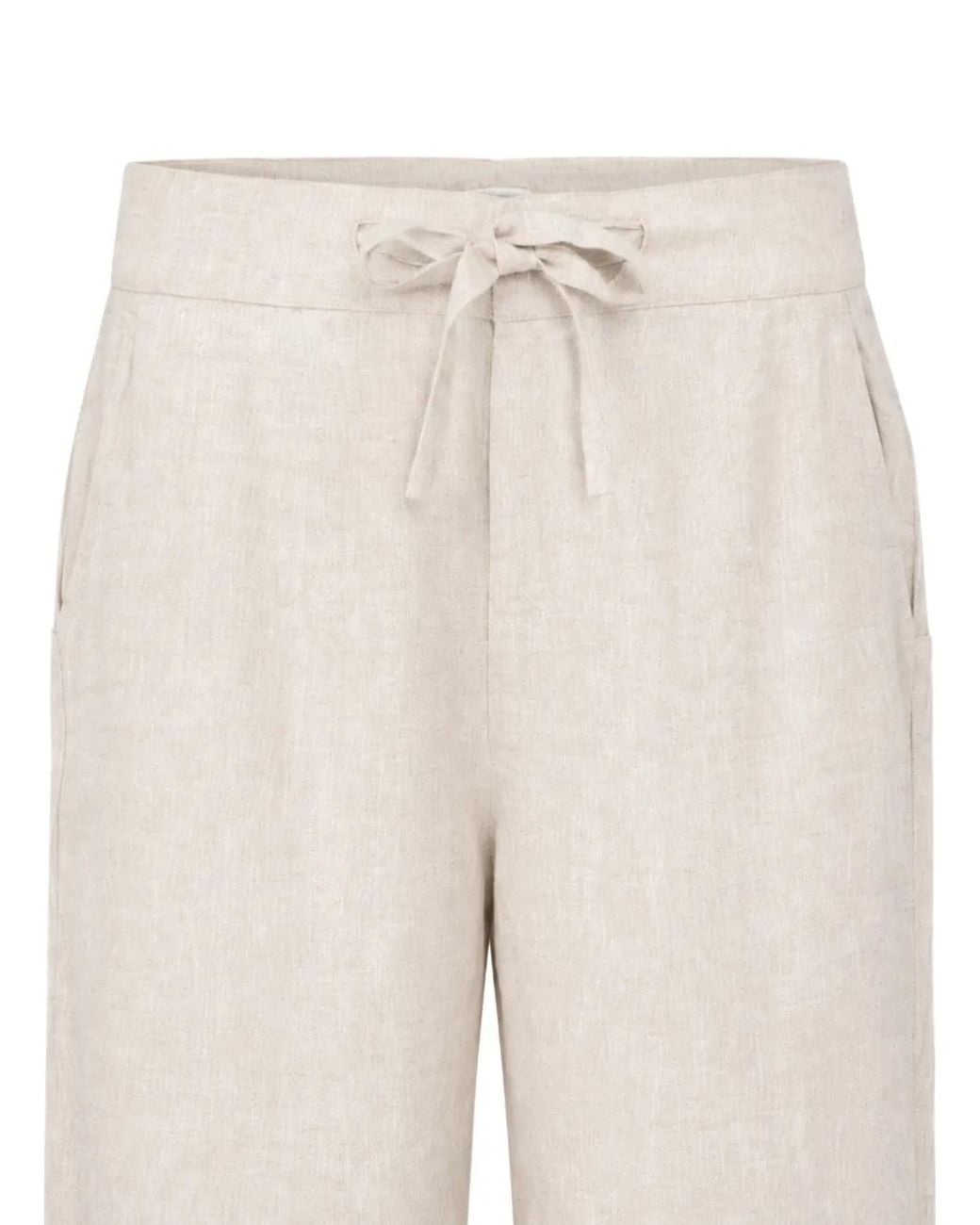 Exit Society White Drawstring Wide-Leg Trousers for men
