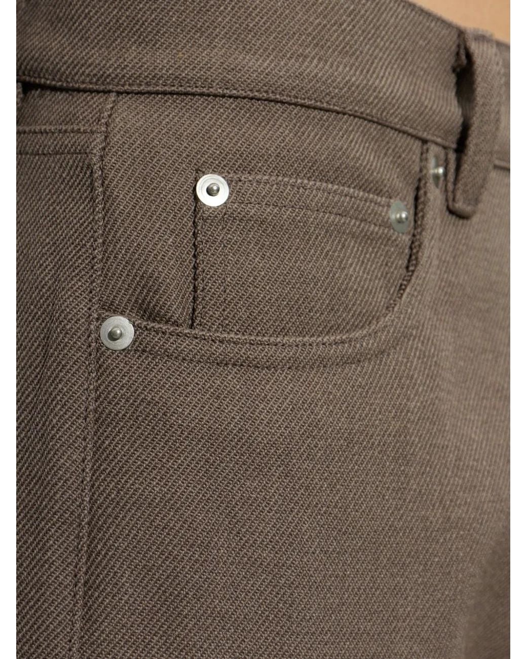 Rick Owens Gray Straight-Leg Trousers for men