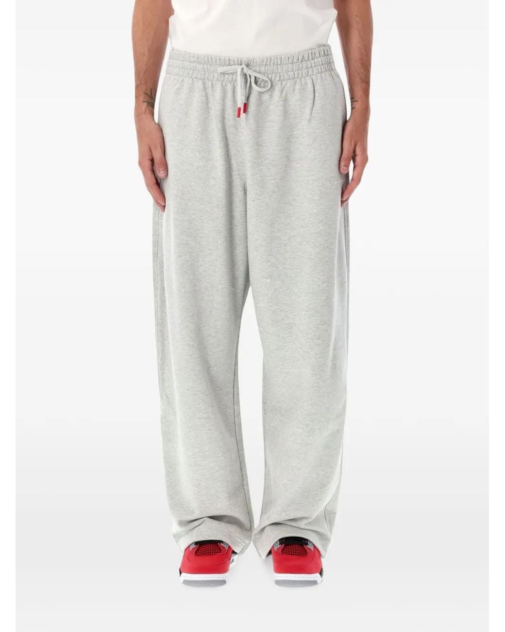 Nike Gray Flight Logo Detail Drawstring Track Pants for men