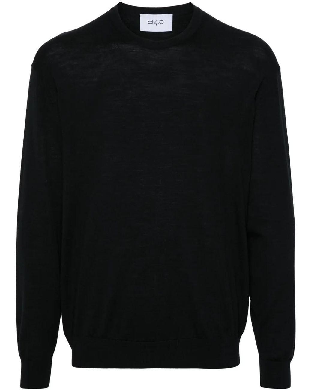 D4.0 Wollen Sweater in het Black voor heren