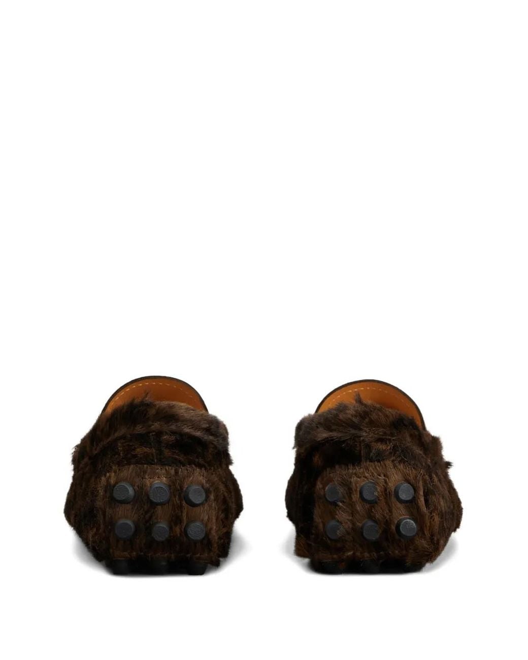 Tod's Brown Gommino Bubble Loafers