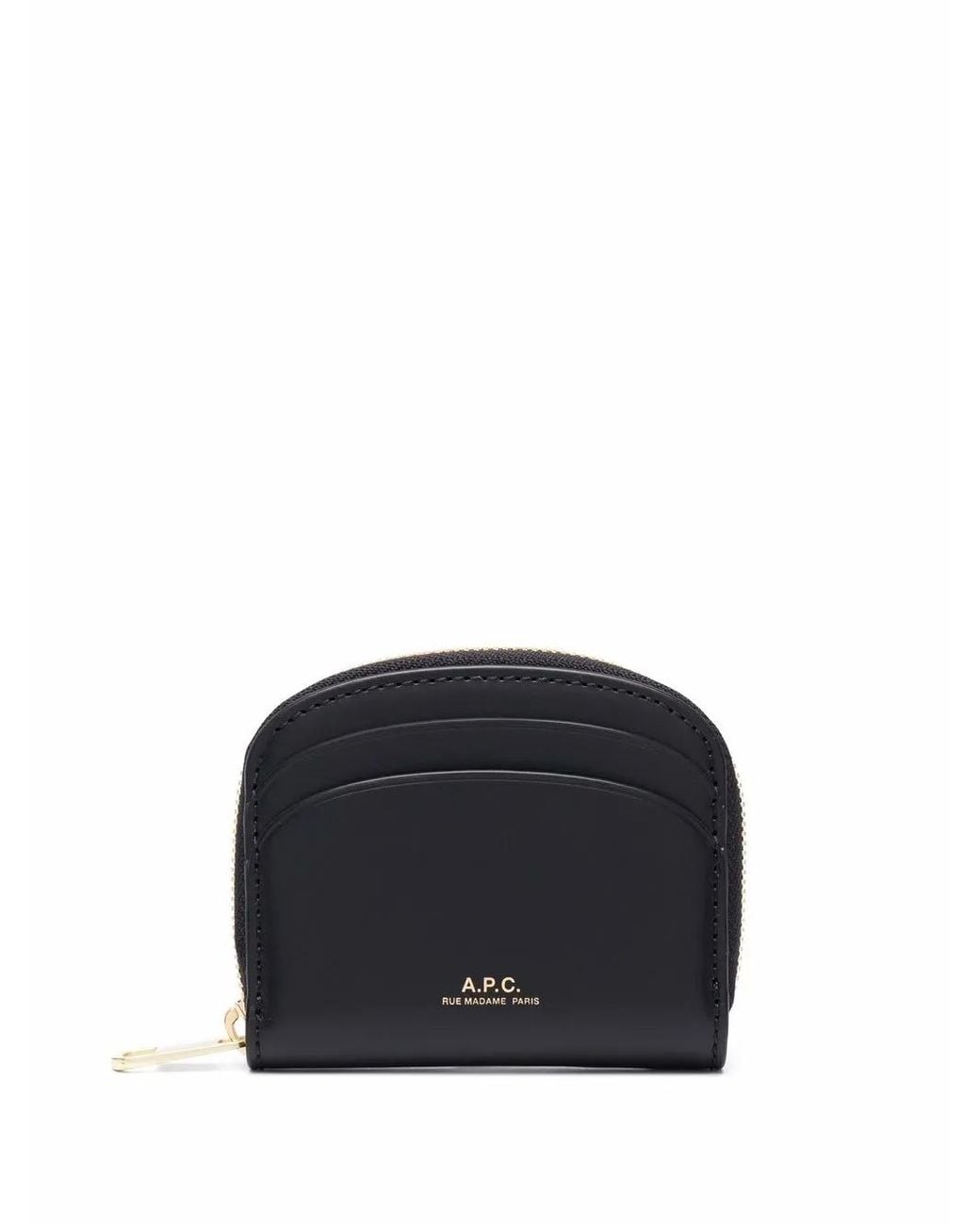 A.P.C. Black Mini Portefeuille Demi-lune