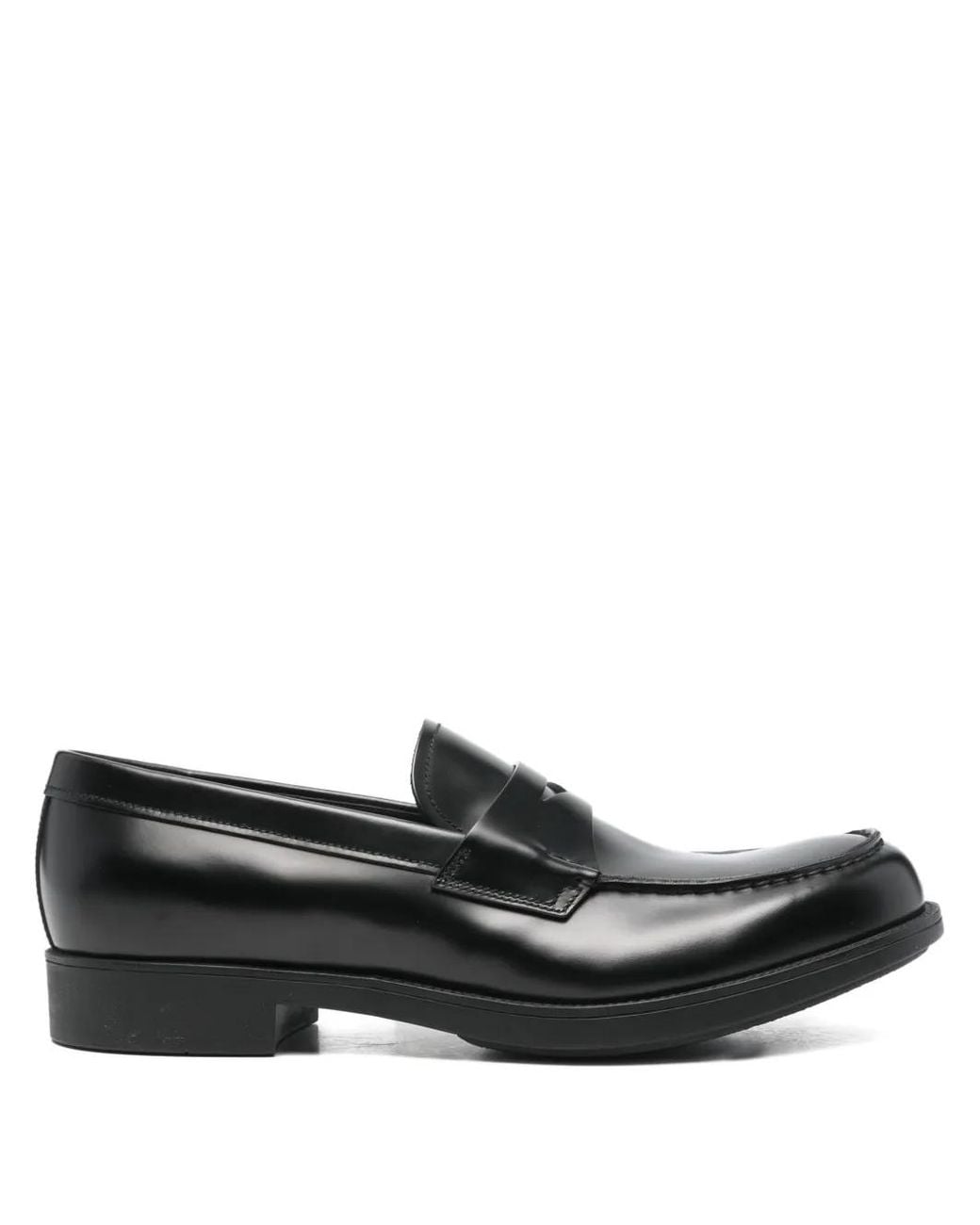 Prada Black Penny-Slot Loafers for men