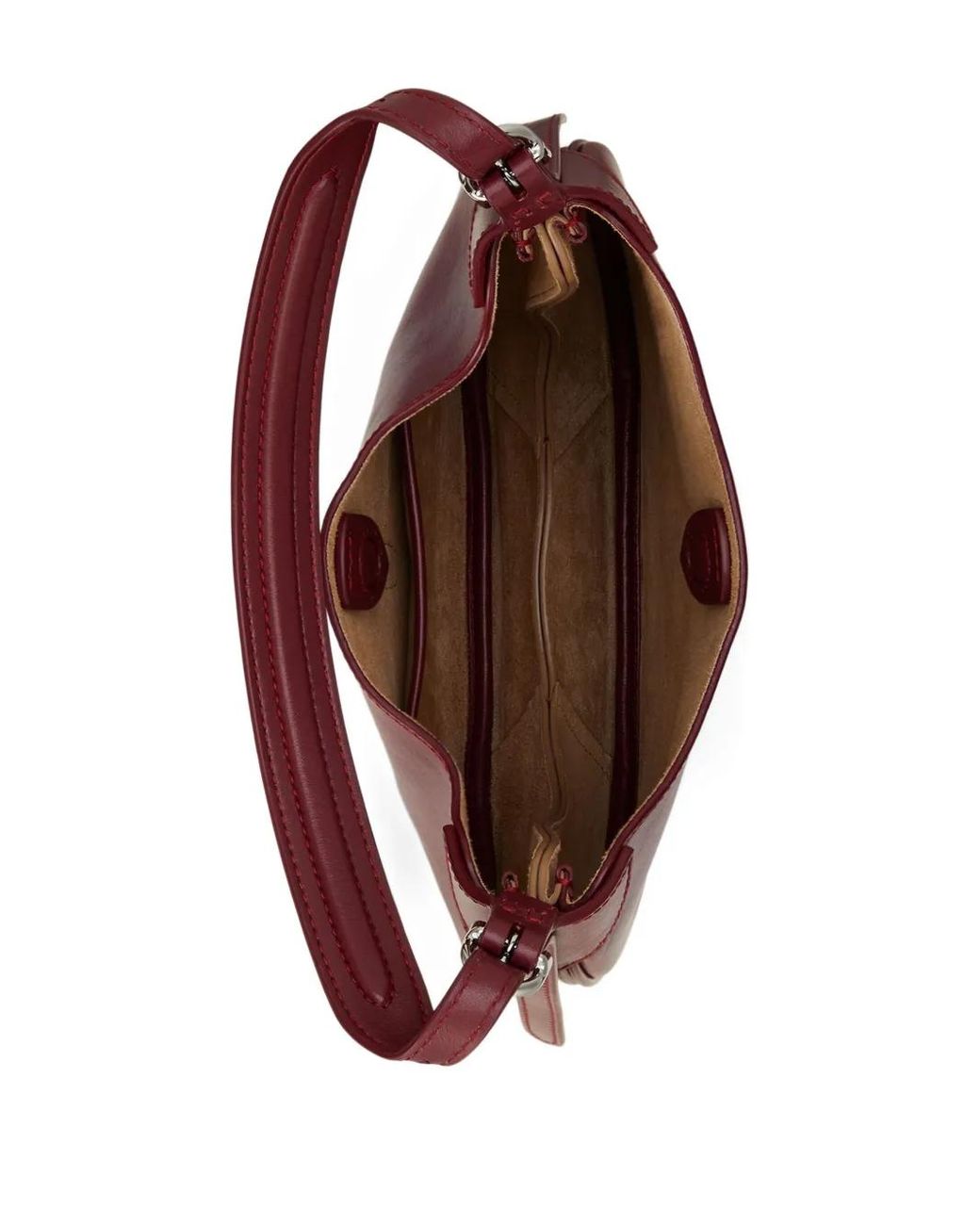 Polo Ralph Lauren Purple Polo Id Curved-Handle Leather Bag