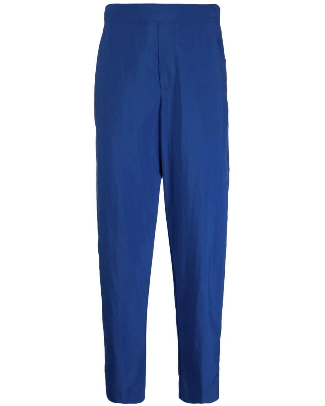 Maison Kitsuné Blue Straight-Leg Cotton Trousers for men
