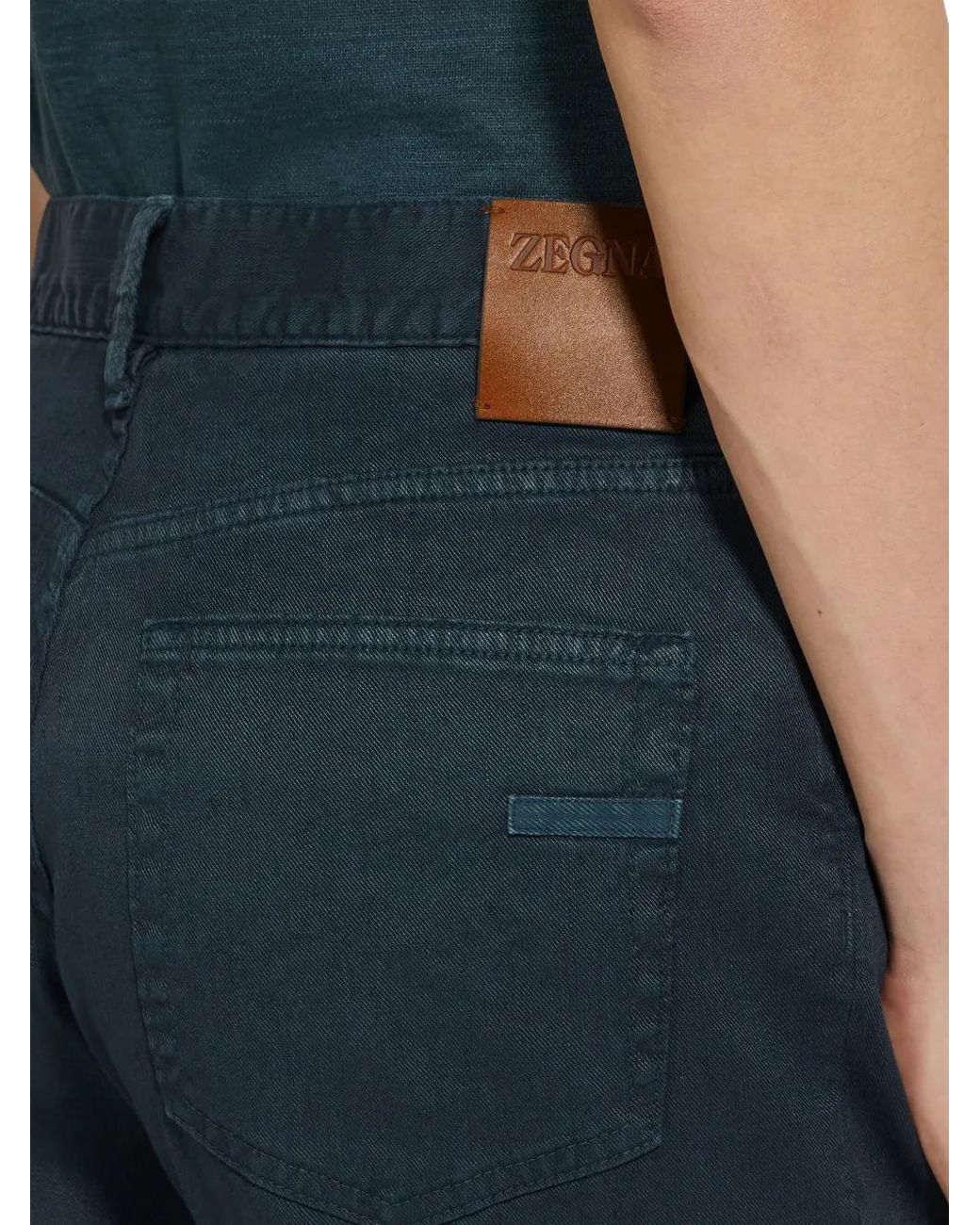 Zegna Blue Straight-Leg Jeans for men