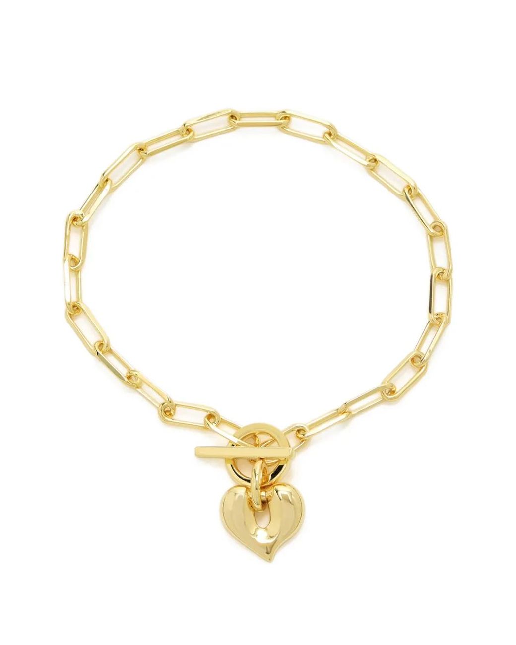 Missoma Metallic Bracelet À Pendentif Cœur Et Maillons En Forme De Trombone