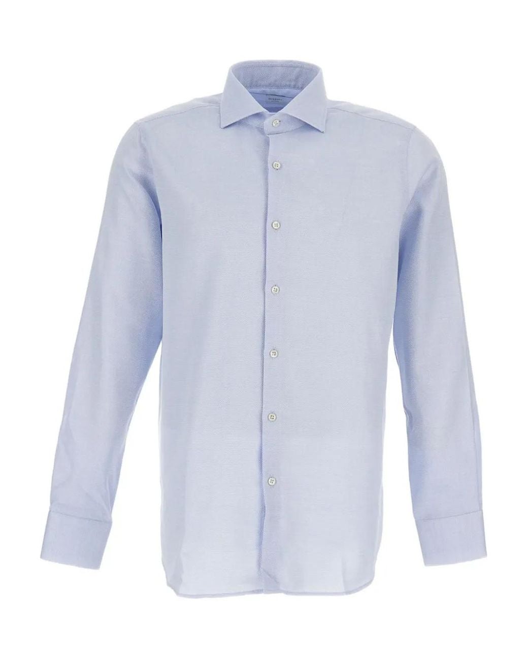 Bagutta Blue Button-Fastening Shirt for men