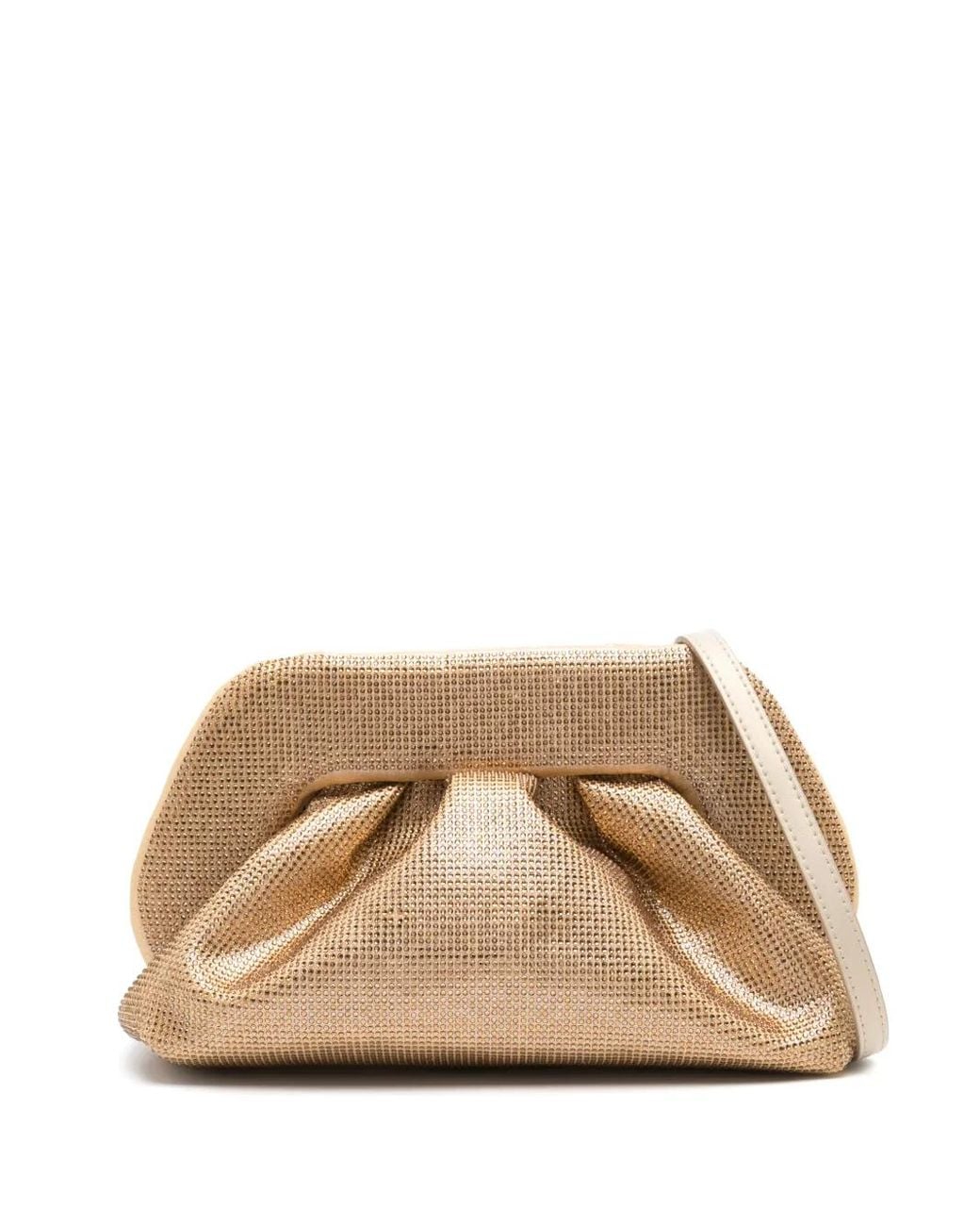 THEMOIRÈ Natural Ruched Clutch Bag