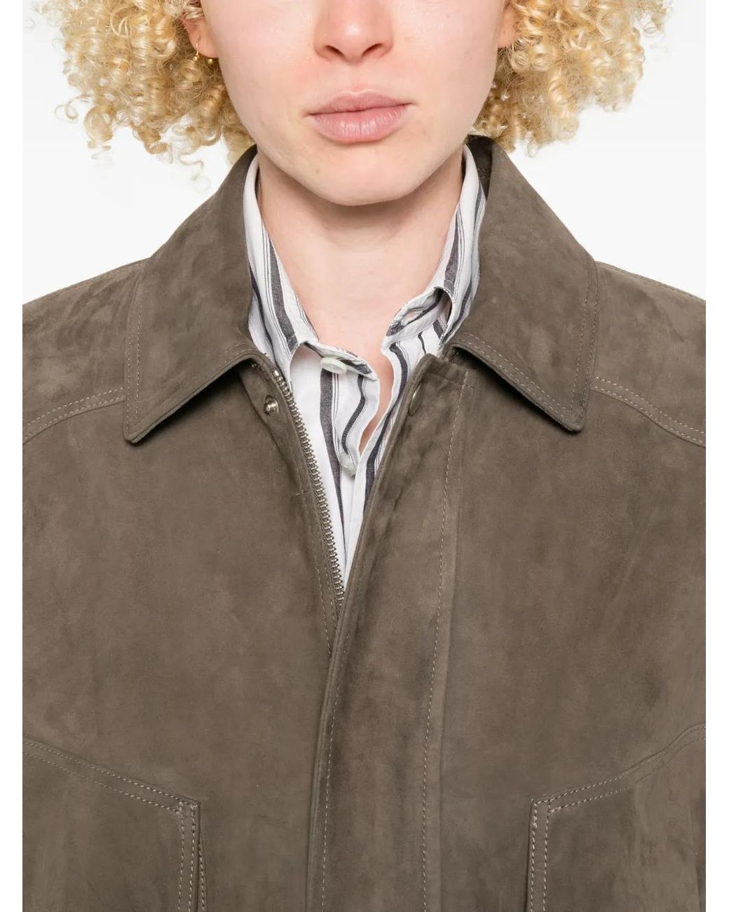 Arma Brown Frederica Bomber Leather Jacket