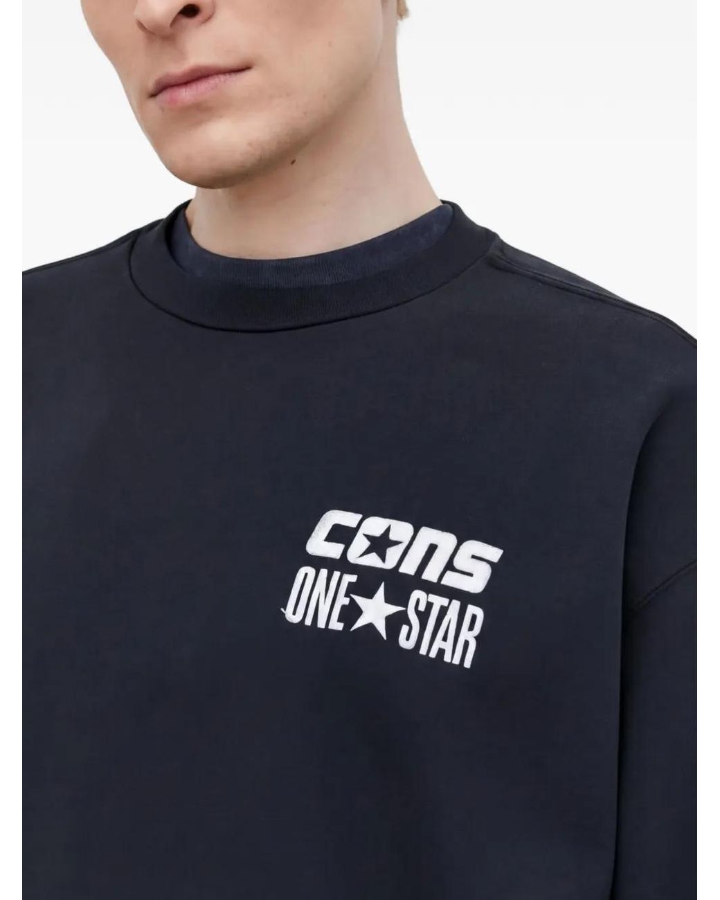 Converse Blue Logo-Detail Sweatshirt for men