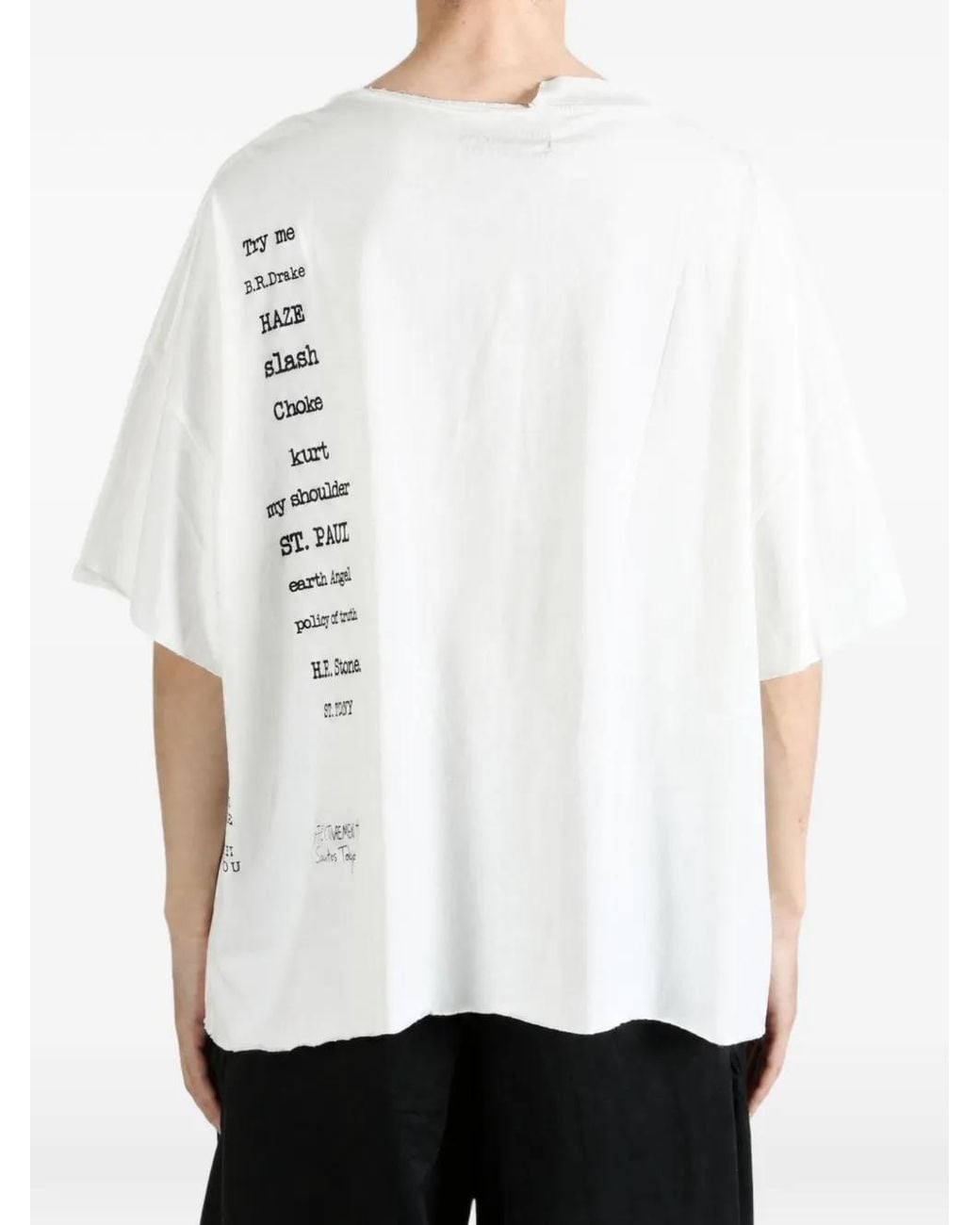 SAITOS White Distressed T-Shirt