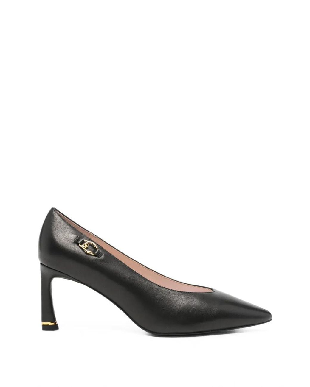 Coccinelle Black Logo-Plaque Pointed-Toe Pumps