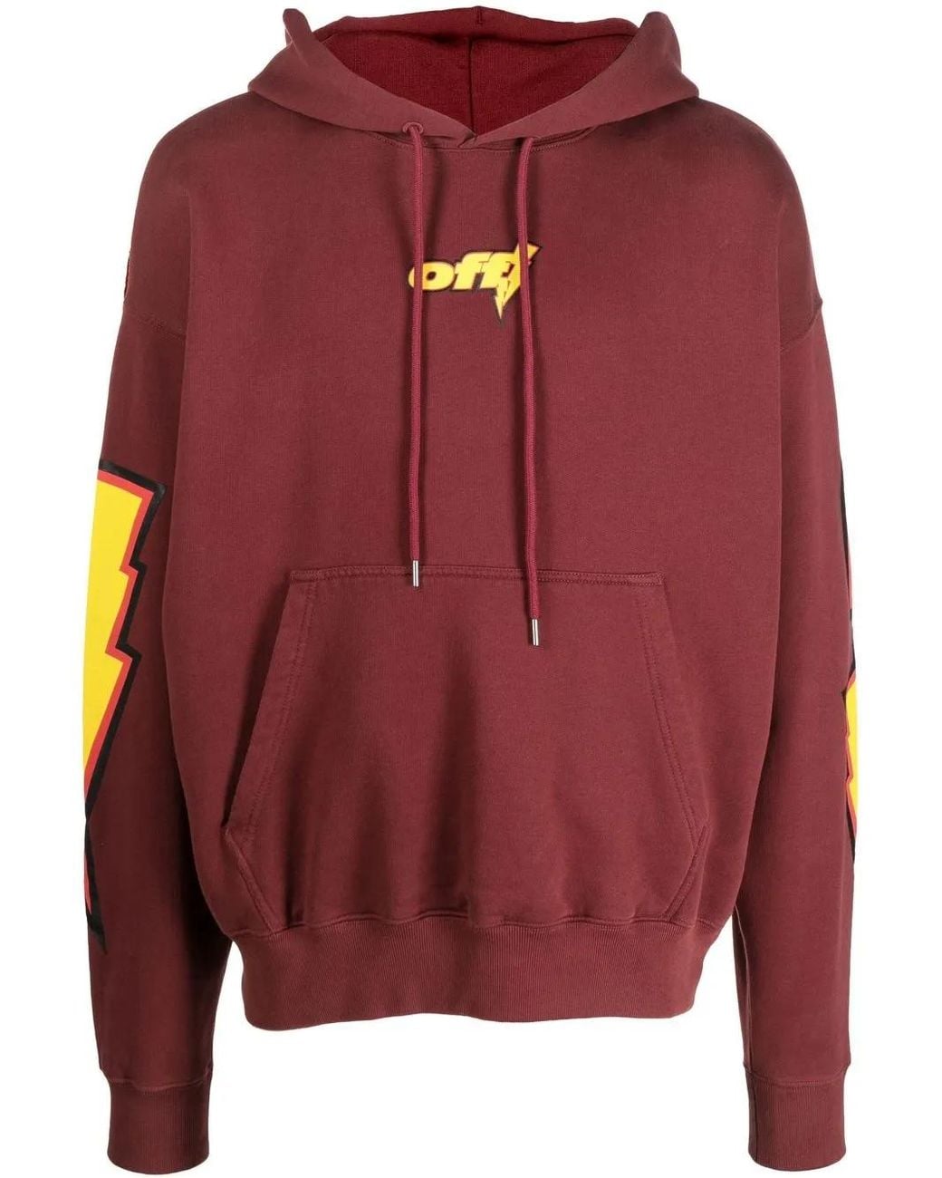 Off-White c/o Virgil Abloh Red Thunder Stable Skate Hoodie for men