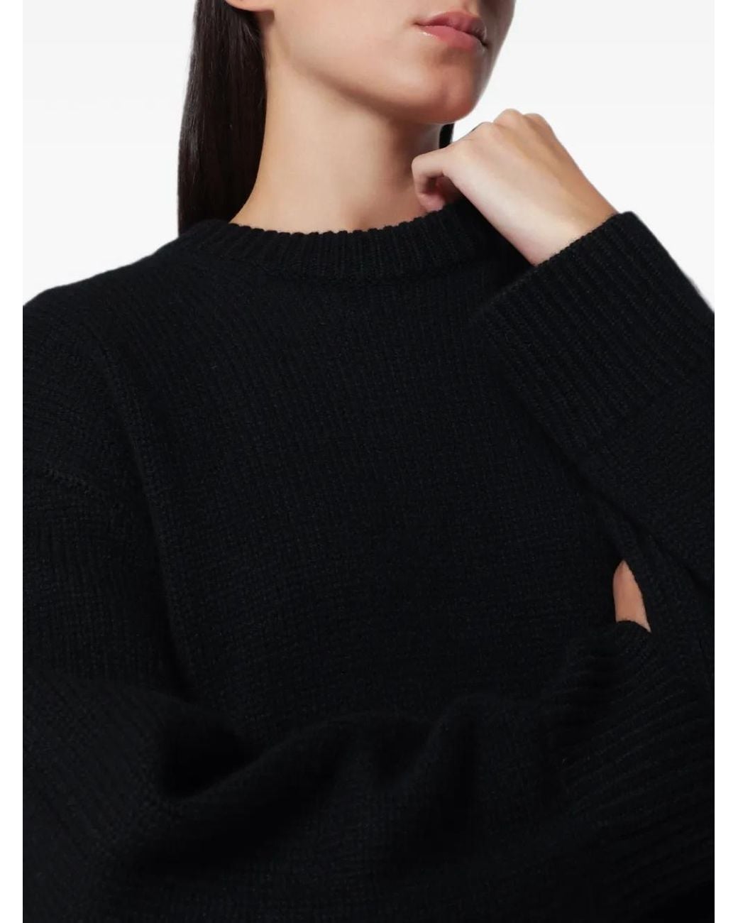 Lisa Yang Black Noor Crew-Neck Sweater