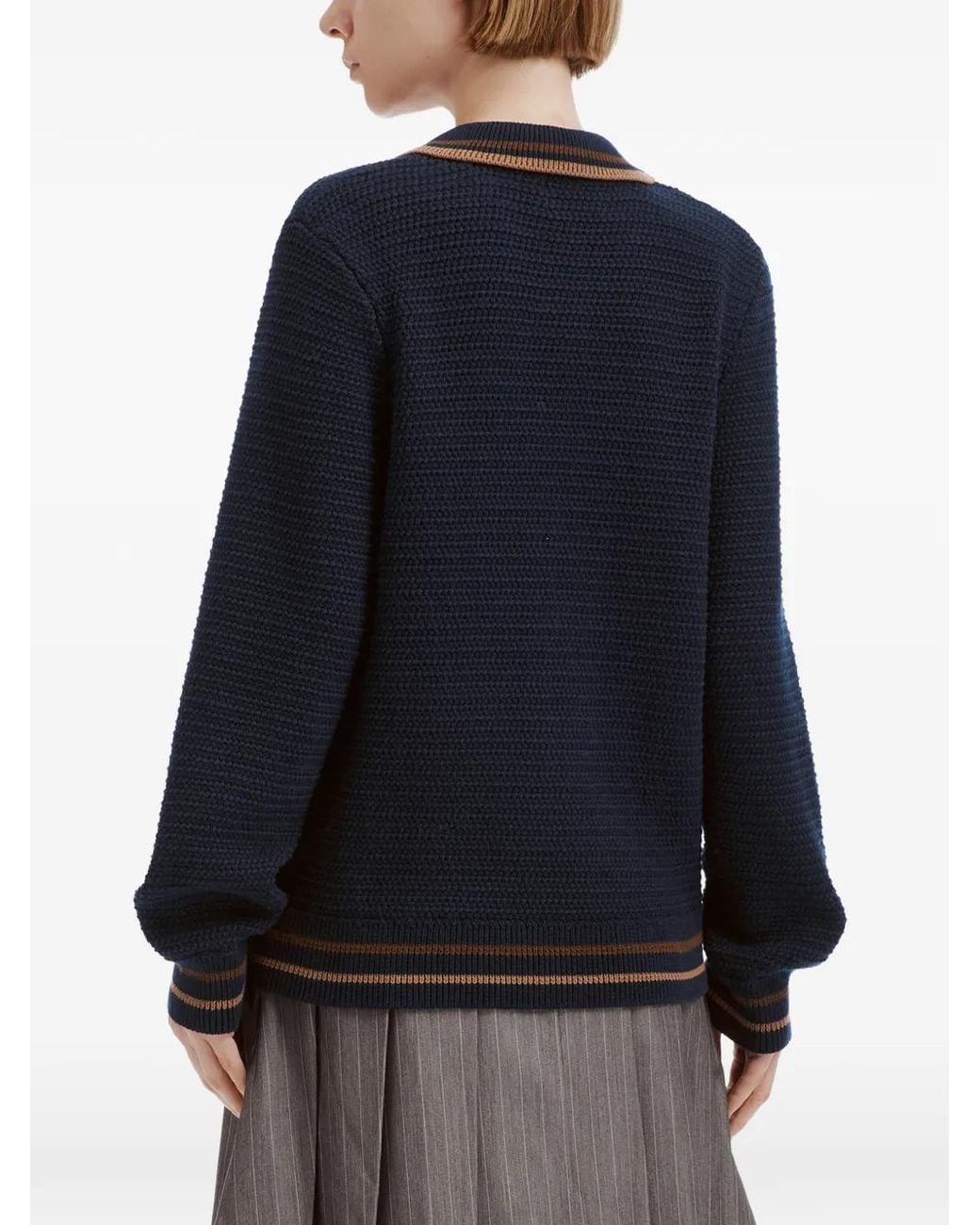 Izzue Blue Zip-Up Cardigan