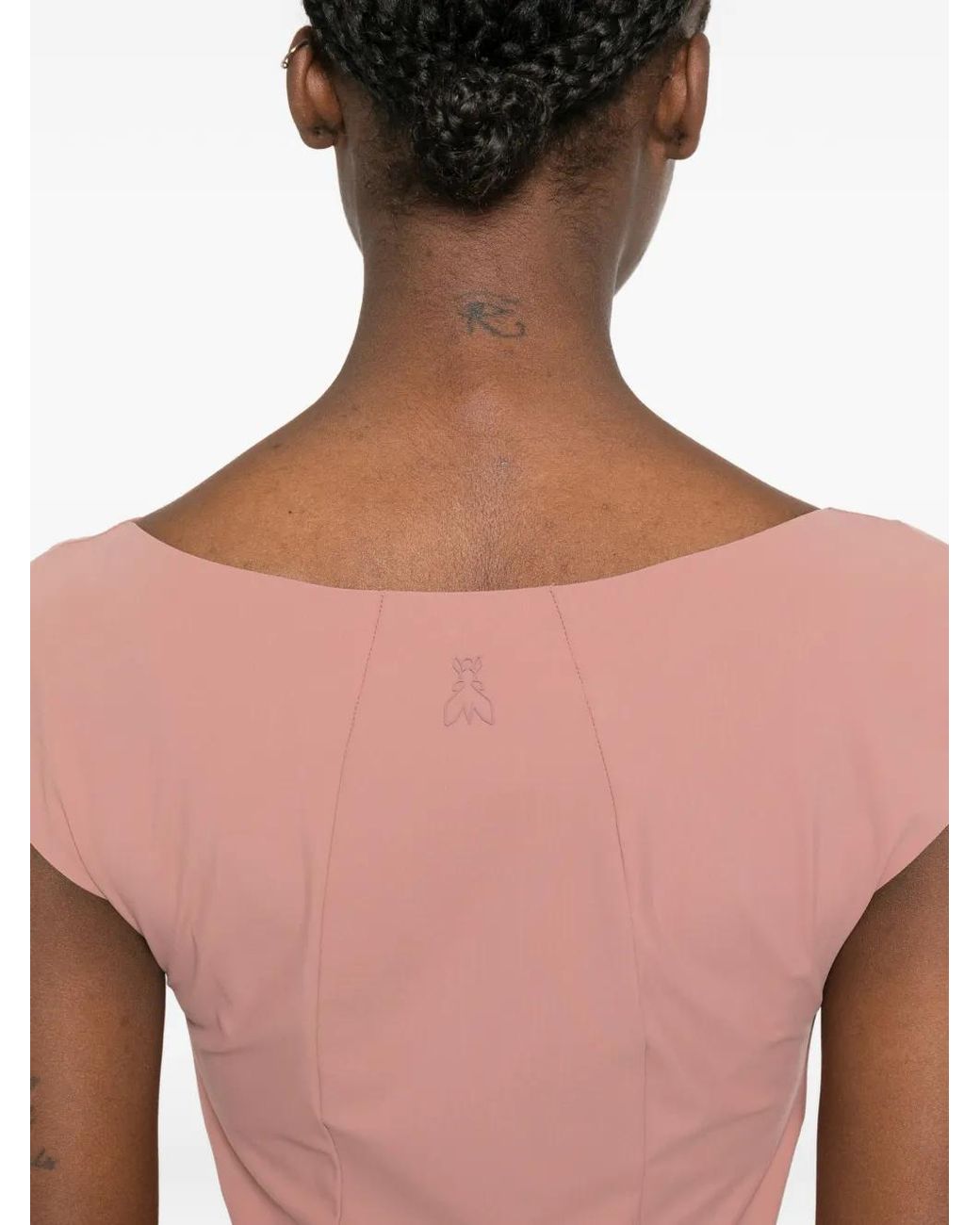 Patrizia Pepe Pink Cap-Sleeve Mini Dress