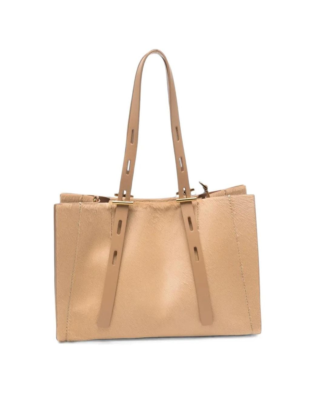 MINOBOSSI Natural Paula Pony-Hair Tote Bag