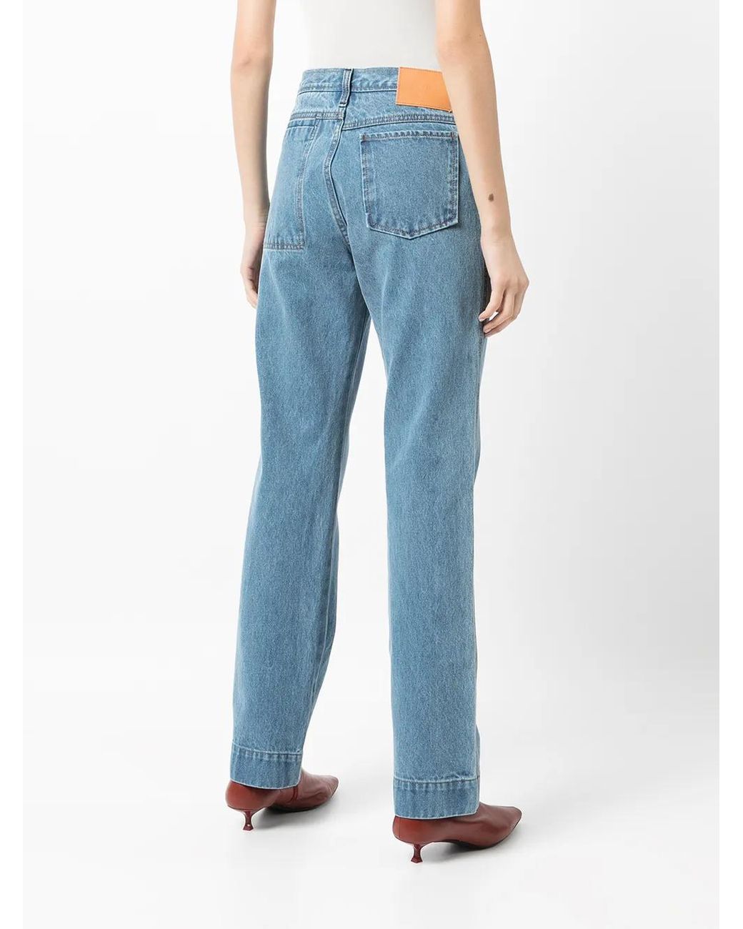 Rejina Pyo Blue High-Rise Straight-Leg Jeans