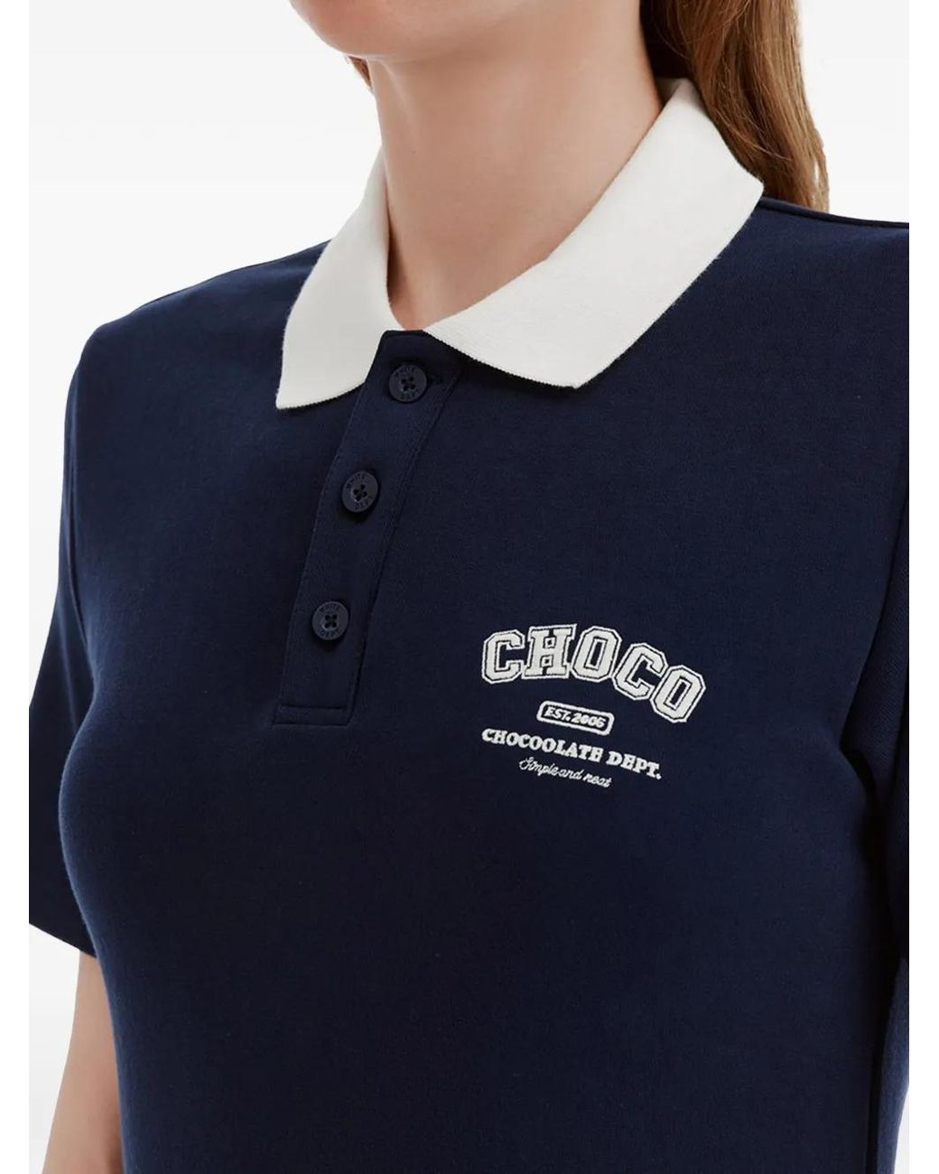 Chocoolate Blue Robe-Polo Courte À Coupe Évasée
