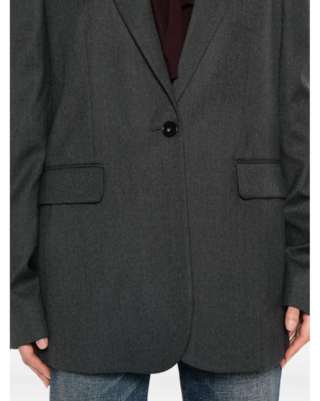 Stella McCartney Gray Single-Breasted Blazer