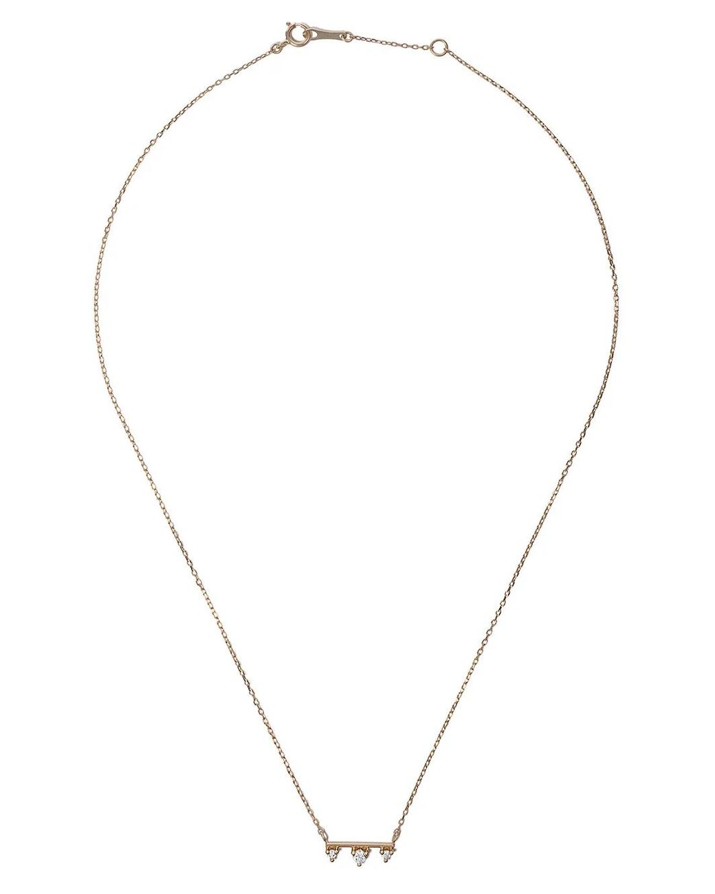 Mizuki Metallic 14Kt Sea Of Beauty Diamond Necklace