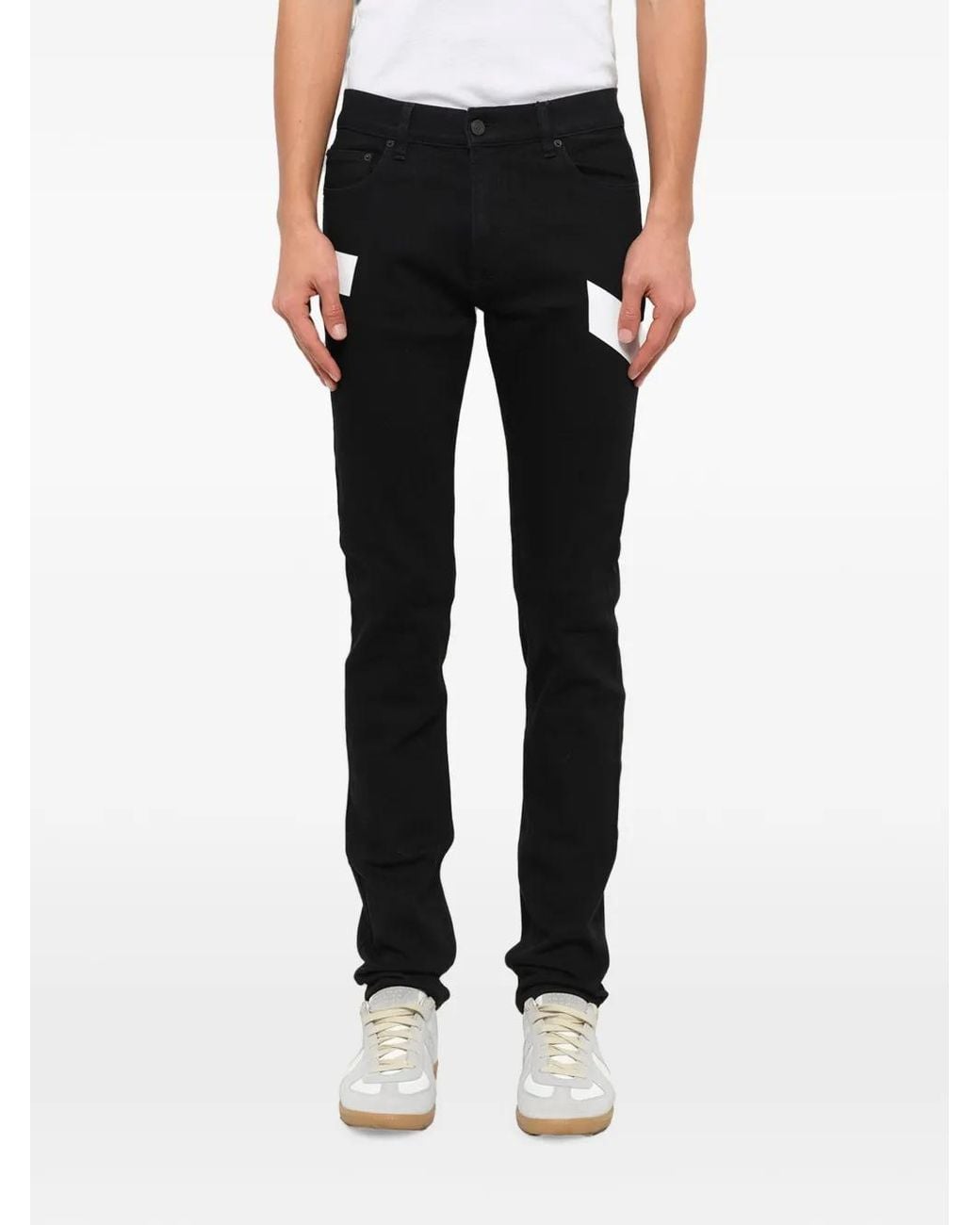 KENZO Black Graphic Tiger Jeans for men