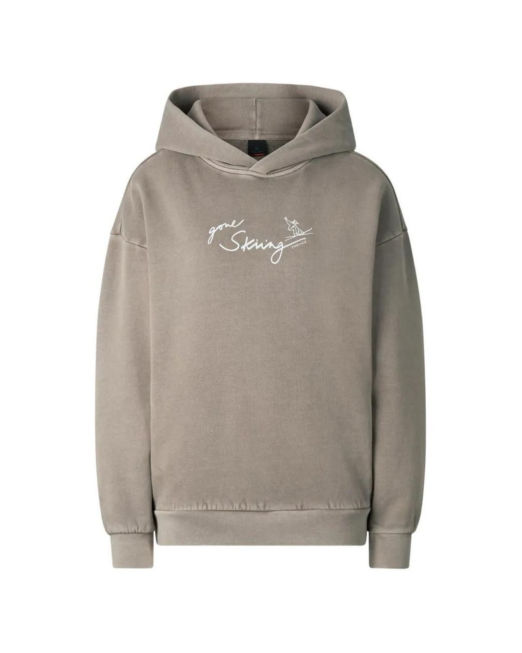 Bogner Fire + Ice Gray Sibel Logo-Print Cotton Hoodie