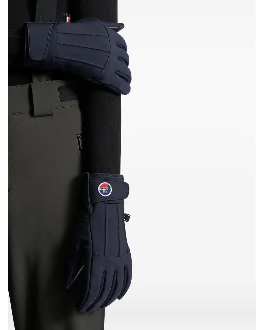Fusalp Blue Glacier Leather-Insert Ski Gloves for men